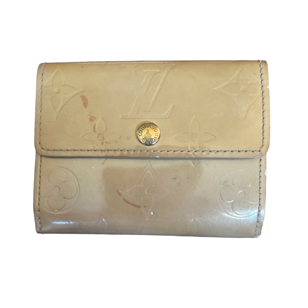 Louis Vuitton Carte de Visite Monogram Vernis Envelope Crème Wallet Authentic